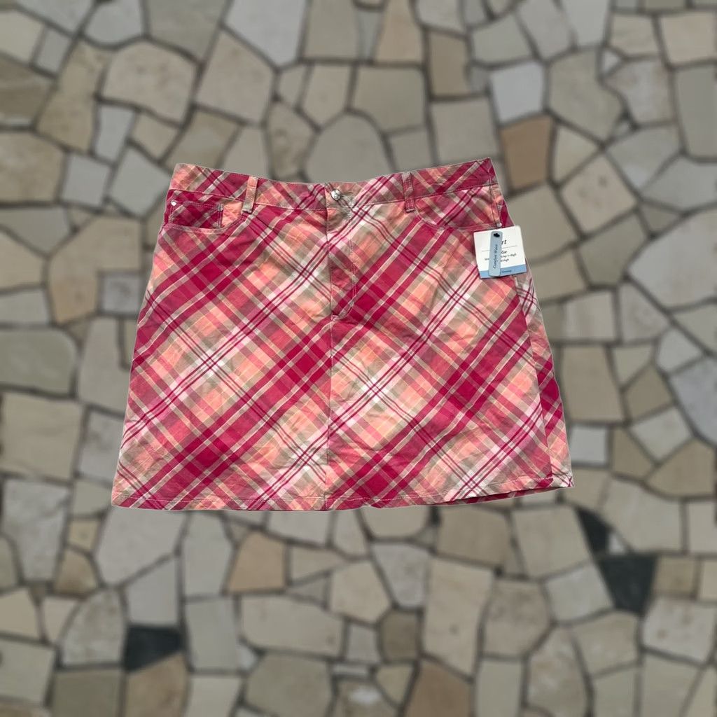 Croft & Barrow VINTAGE Women's Croft & Barrow Pink Plaid Skort Mini Short - Medium Womens Size 32" / US 10 / IT 46 - 1 Thumbnail