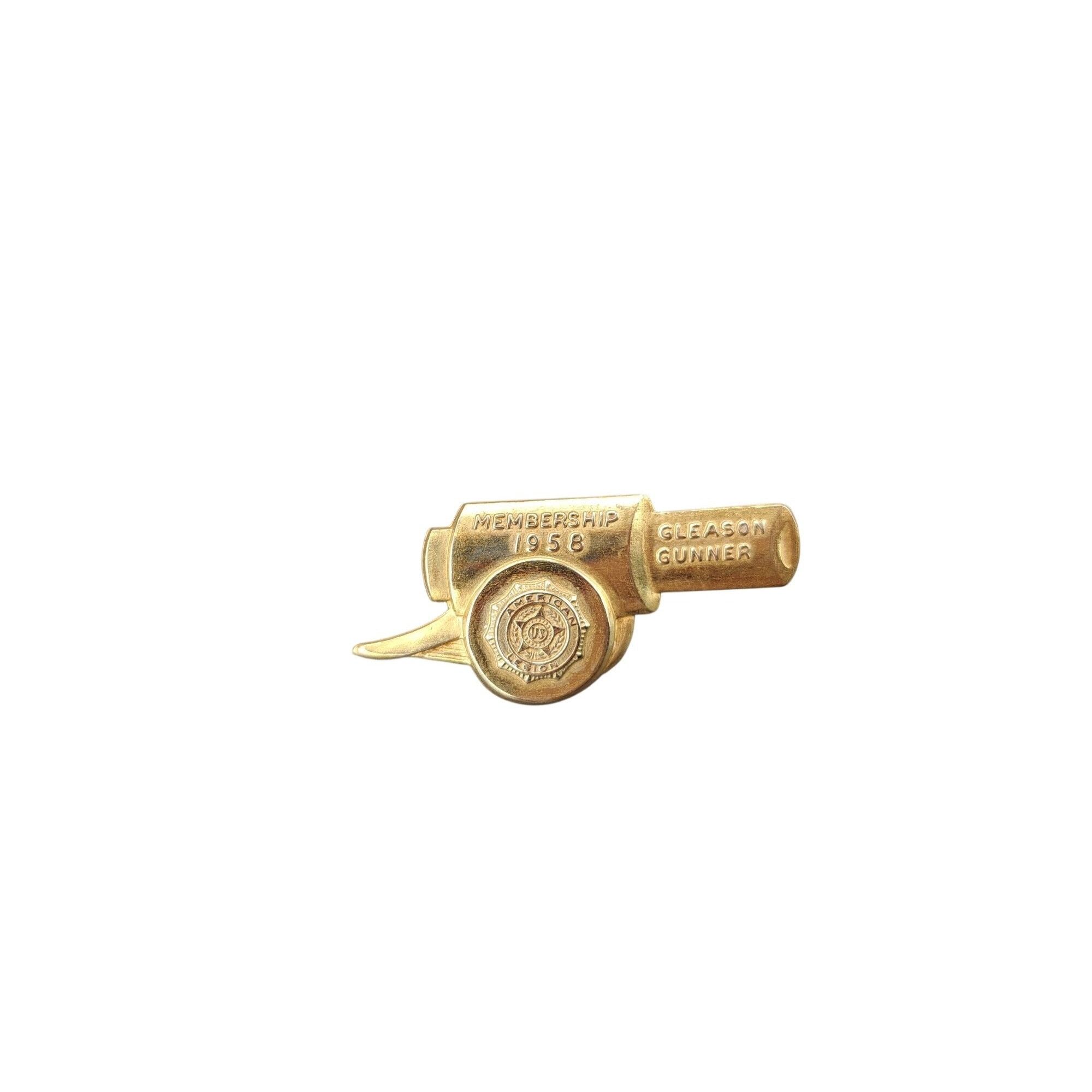 Other Vintage 1958 American Legion Membership Gleason Gunner Pin Size ONE SIZE - 1 Thumbnail