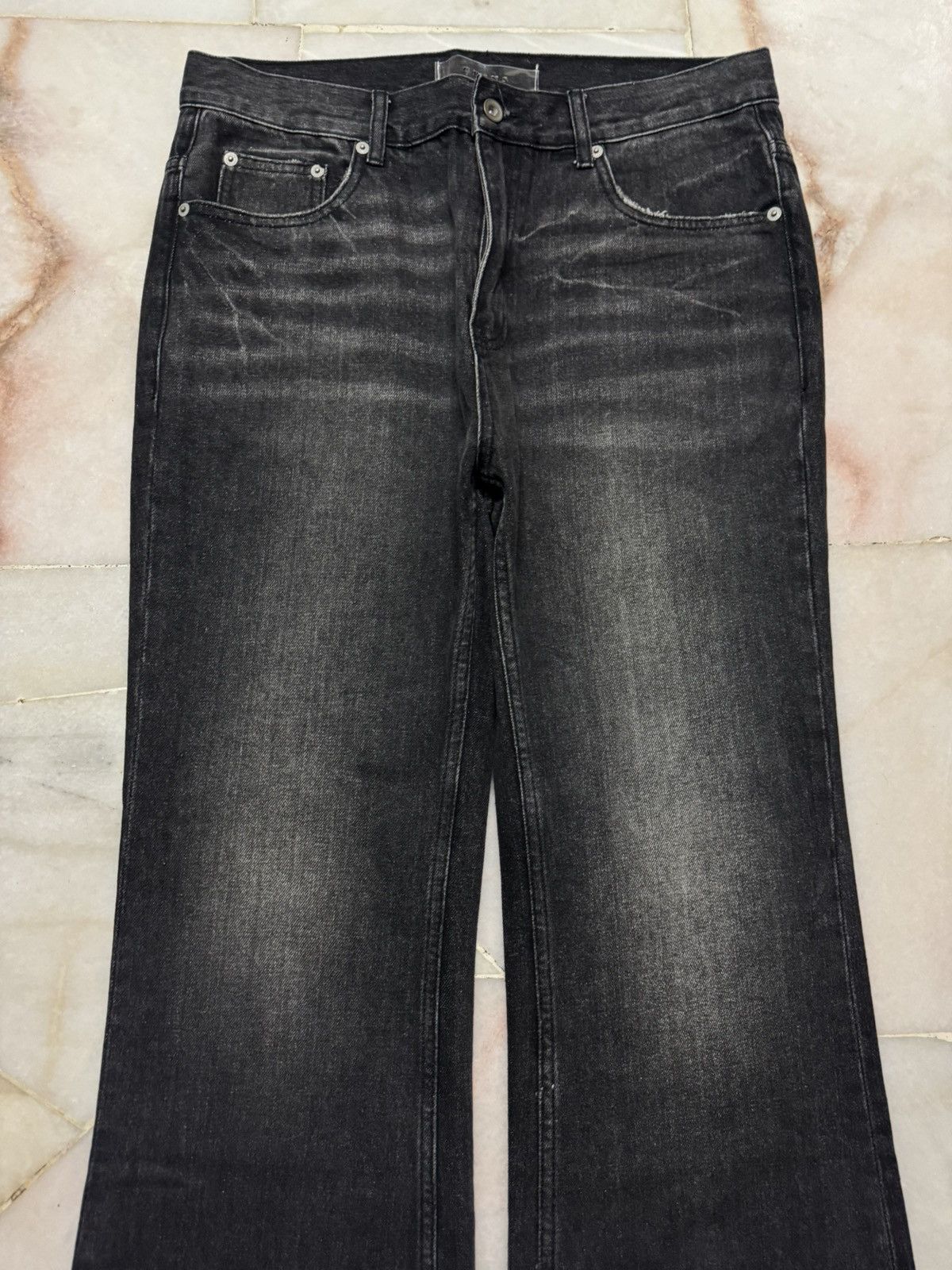 Beauty Beast 💥MEGA FLARED SICK💥CRINS RUSTY MUDWASH BAGGY BOOTCUT JEANS Size US 33 - 3 Thumbnail