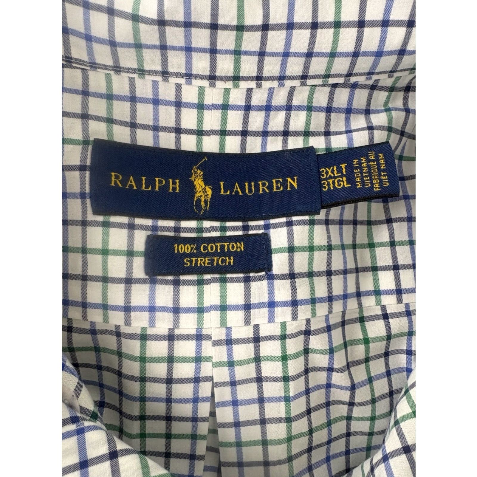 Ralph Lauren Ralph Lauren Dress Shirt Men’s 3XLT Button-Down Plaid 100% Cotton Multicolor Long Sleeve Size 48R - 7 Thumbnail