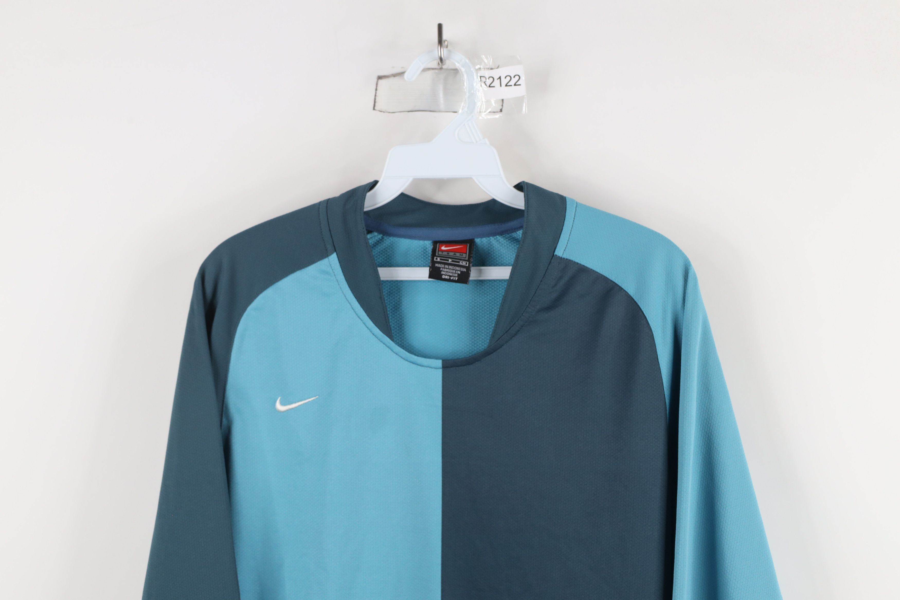 Nike × Vintage Vintage Nike Mini Swoosh Long Sleeve Soccer Jersey Shirt Size US S / EU 44-46 / 1 - 2 Thumbnail