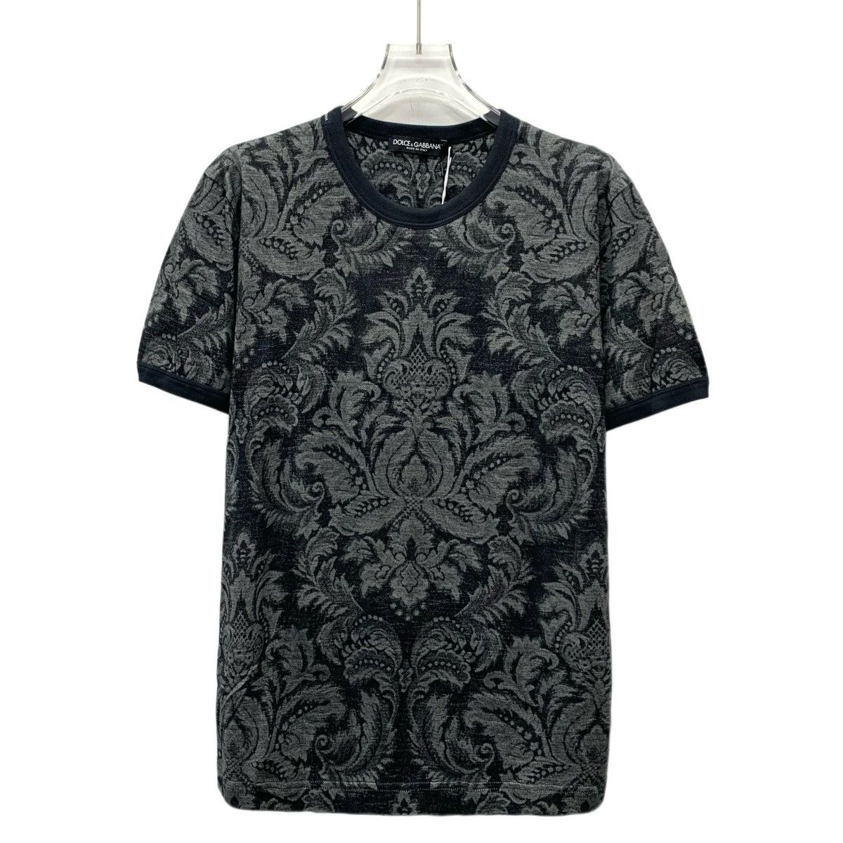 Dolce & Gabbana Dolce & Gabbana Dark Gray Floral Print Short SleeveK26WX Size US XS / EU 42 / 0 - 1 Thumbnail