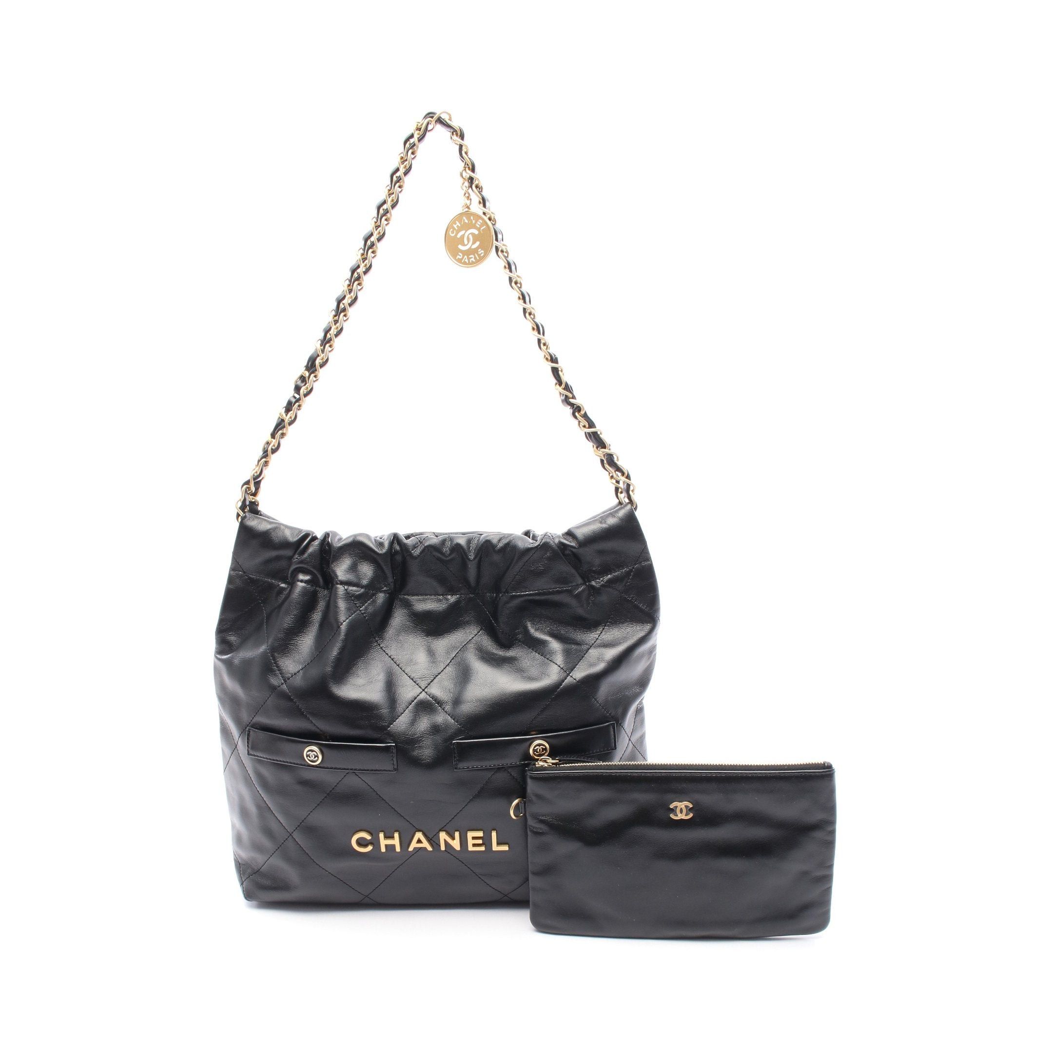 Chanel Chanel Matelasse Chanel 22 Small Chain Shoulder Bag Leather Black Gold Hardware Size ONE SIZE - 1 Thumbnail