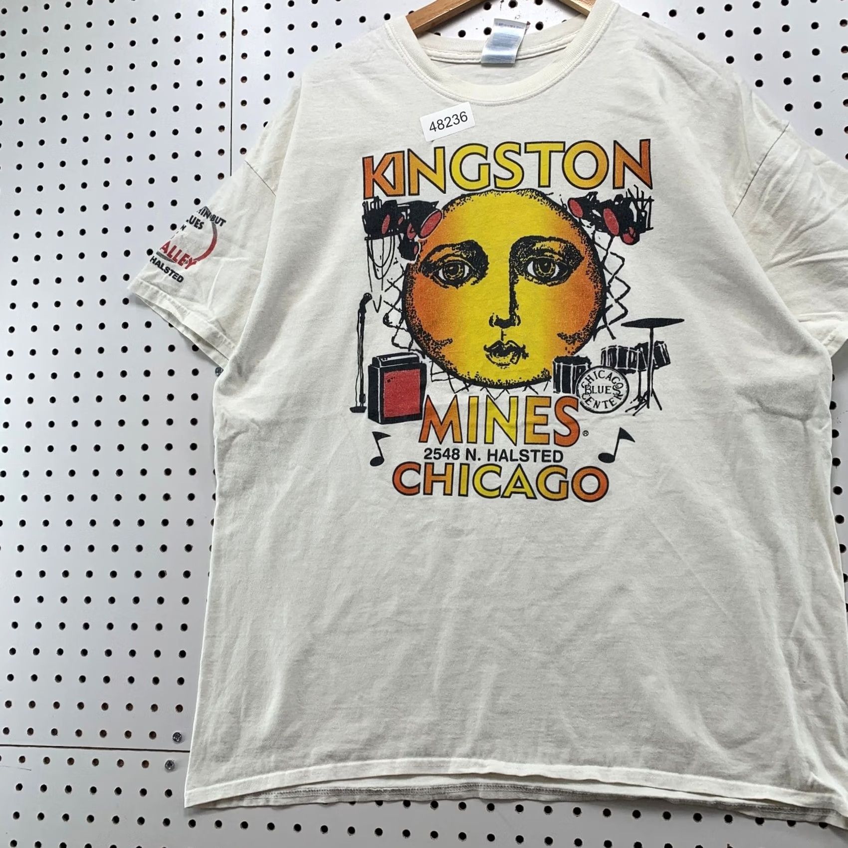 Gildan VINTAGE Kingston Mines Chicago T Shirt Mens XL White Reggae Music Shirt Size US XL / EU 56 / 4 - 3 Thumbnail