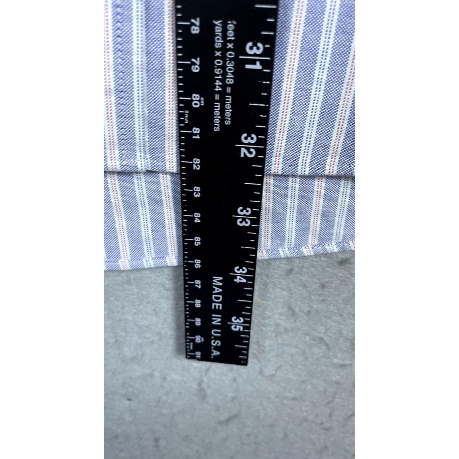 Brooks Brothers Brooks Brothers Dress Shirt Mens L Blue Stripe Madison Fit Non Iron Stretch Shirt Size 42R - 5 Thumbnail
