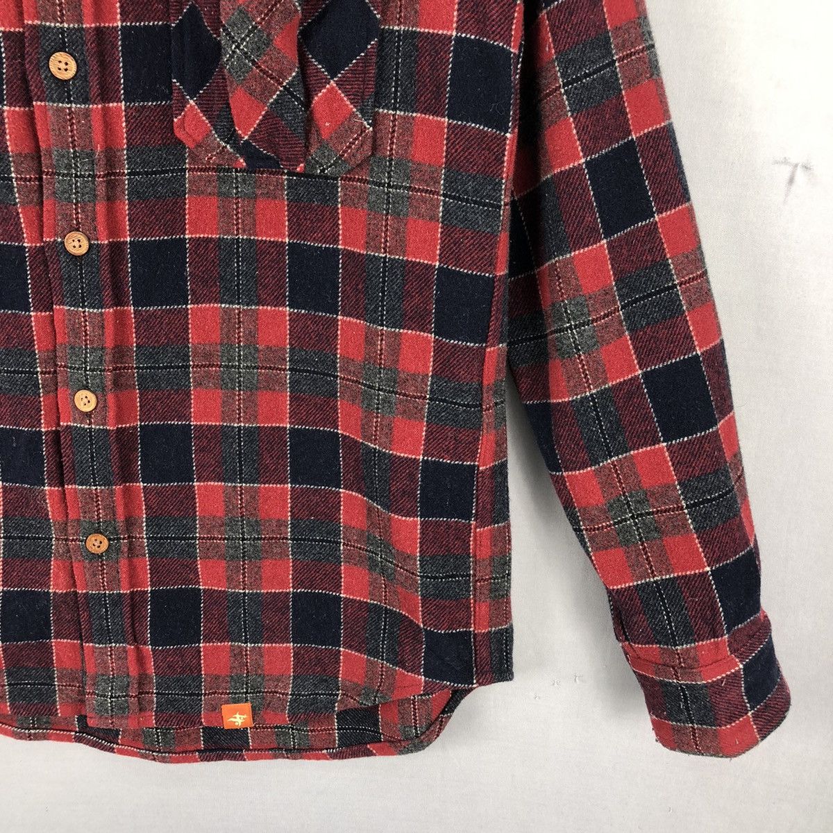 Flannel Vintage Wool Flannel Red Checkered Double Pocket Shirt Size US M / EU 48-50 / 2 - 3 Thumbnail