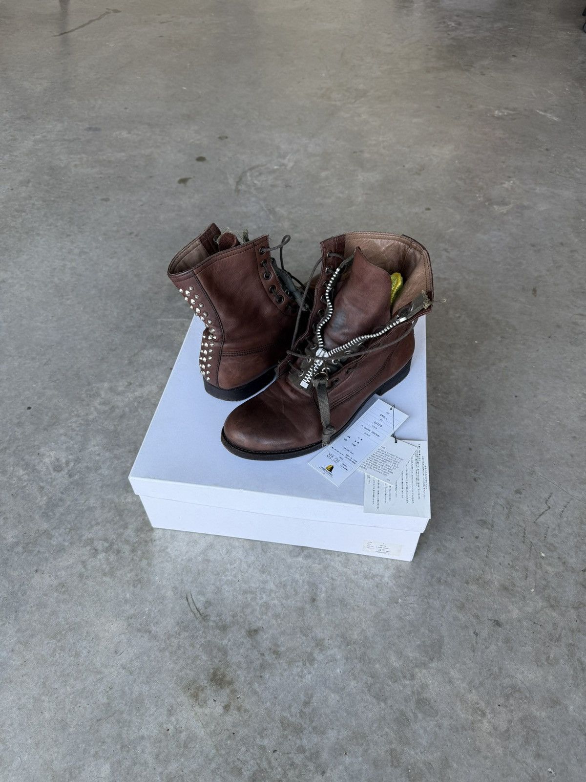 Undercover Undercover SS11 Studded Zipper Combat Boots / SS06 “T” Size US 7 / EU 40 - 12 Thumbnail
