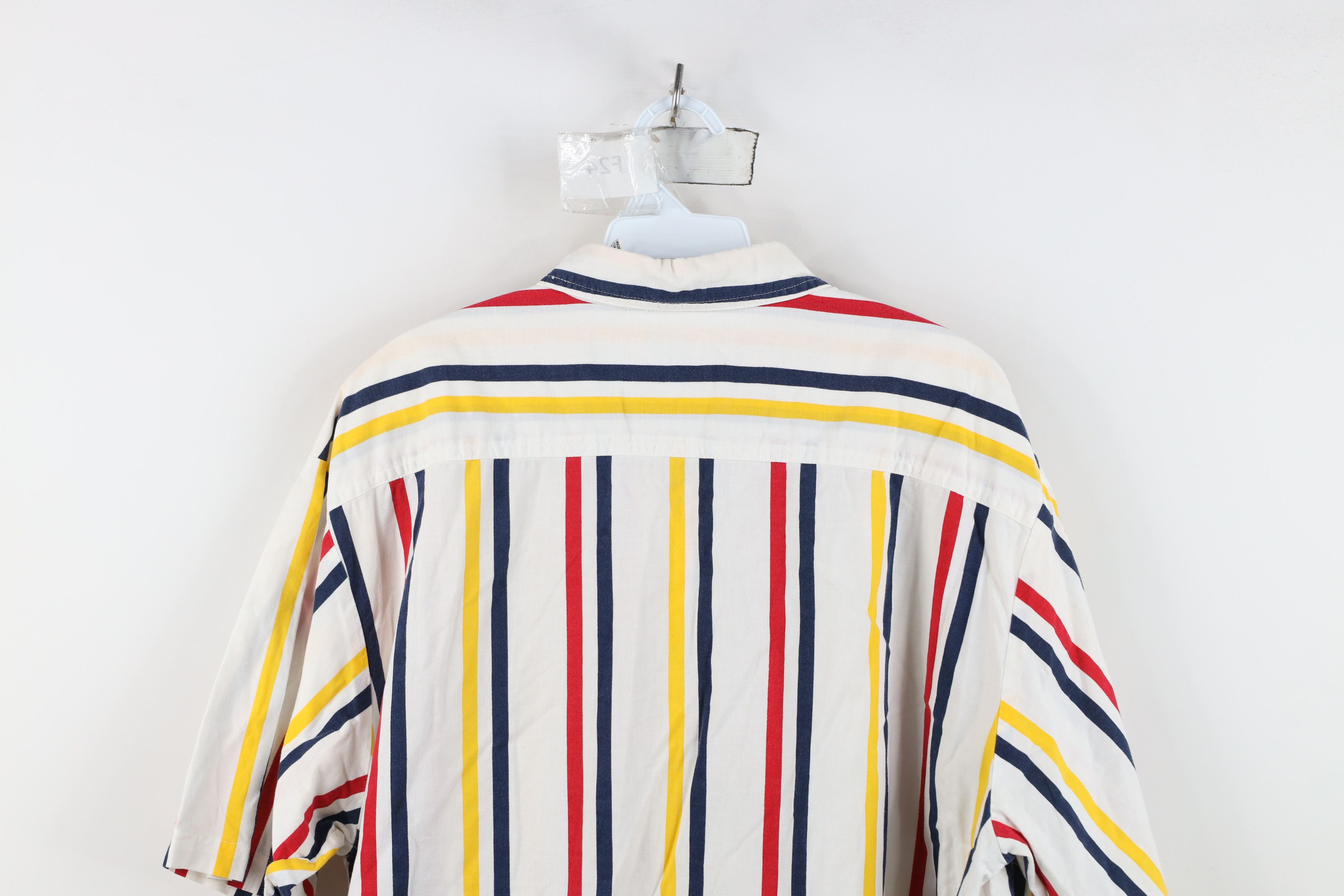 Vintage Vintage 90s Streetwear Block Short Sleeve Button Down Shirt Size US L / EU 52-54 / 3 - 10 Thumbnail