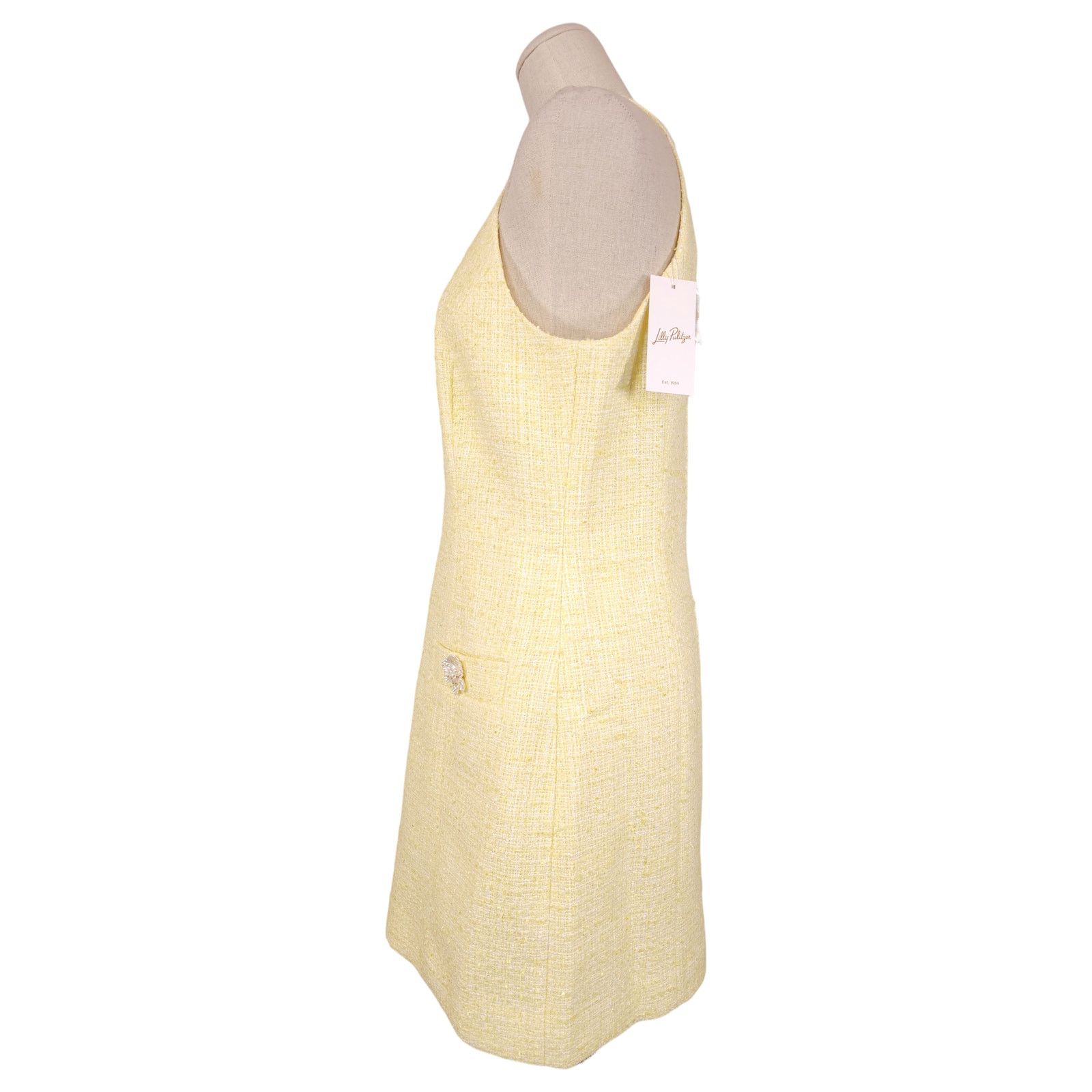 Lilly Pulitzer NWT Lilly Pulitzer Margarete Boucle Skirted Romper Yellow 6 Size M / US 6-8 / IT 42-44 - 2 Thumbnail