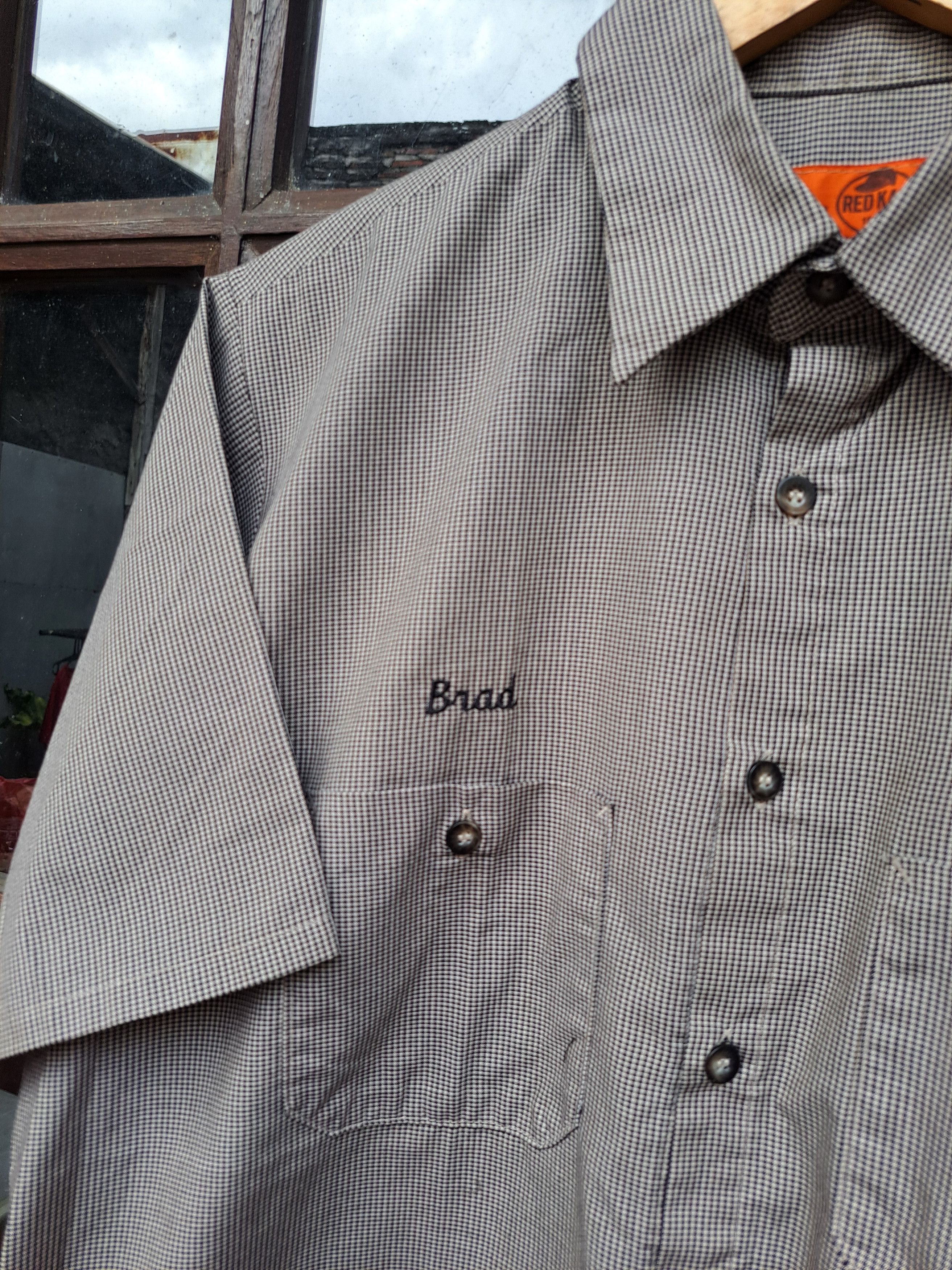Red Kap × Vintage RED KAP Work Shirt Short Sleeve Mens Large USA Size US L / EU 52-54 / 3 - 3 Thumbnail