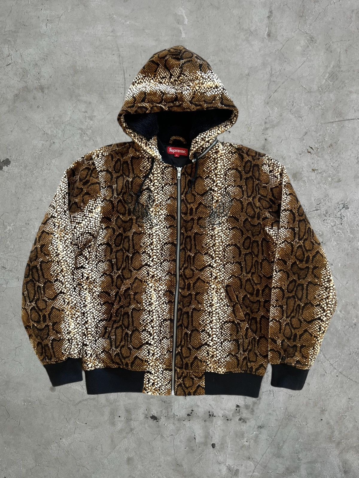 image of Ss/14 Supreme Snakeskin Hooded Bomber, Men's (Size Medium)
