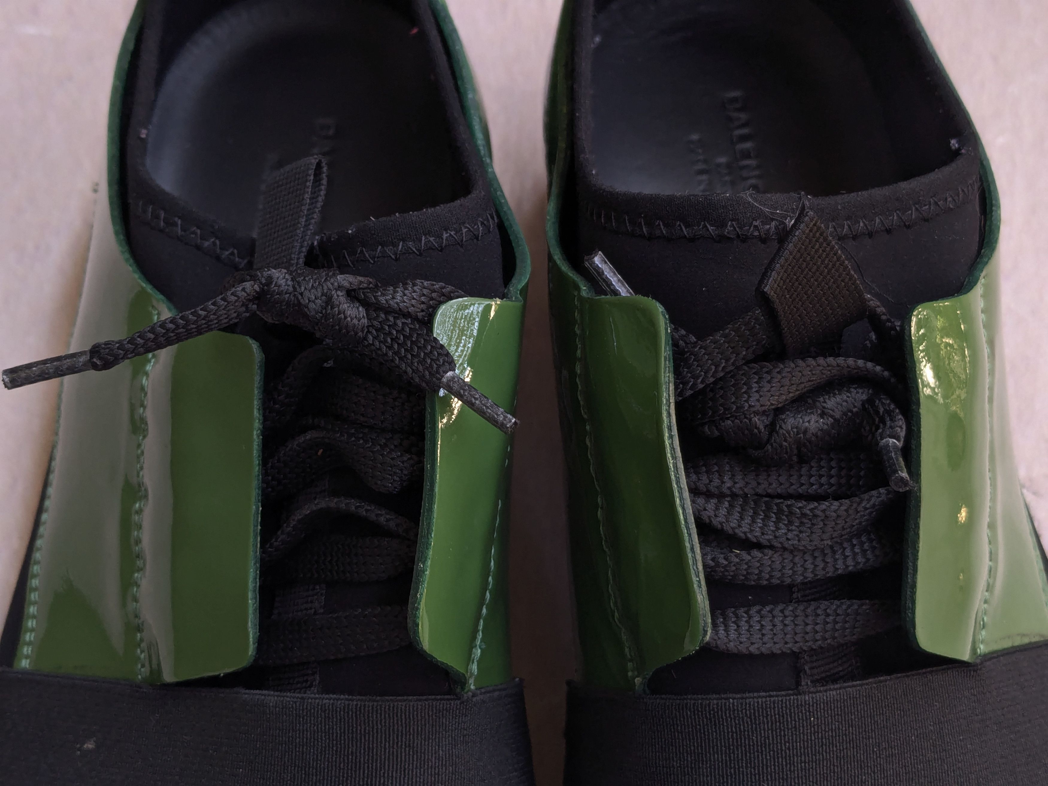Balenciaga Balenciaga Race Runner Green Black 10 43 Leather Low Tops Size US 10 / EU 43 - 2 Thumbnail