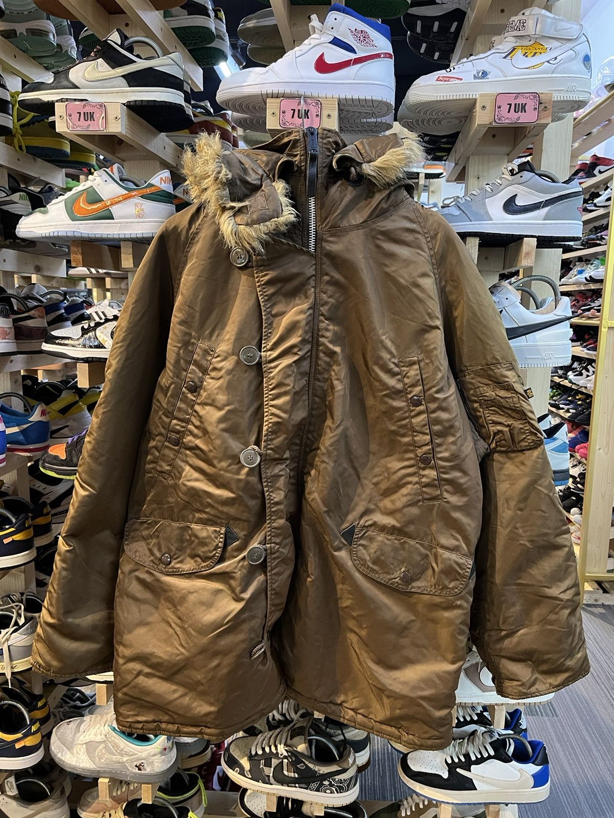 Alpha Industries × Vintage ALPHA INDUSTRIES MOHAIR JACKET Size US XL / EU 56 / 4 - 1 Thumbnail