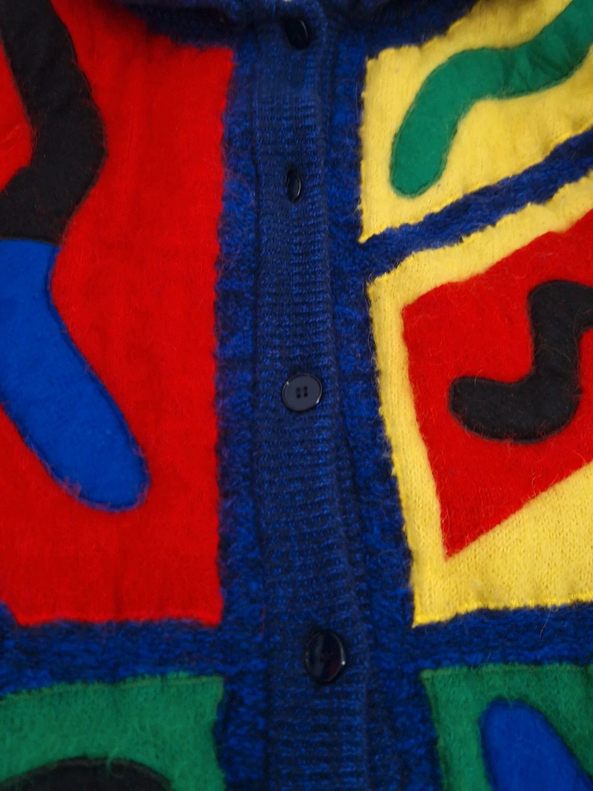 Kansai Yamamoto Kansai Yamamoto Rare Vintage Mohair Abstract Patch Knit Size US M / EU 48-50 / 2 - 8 Thumbnail