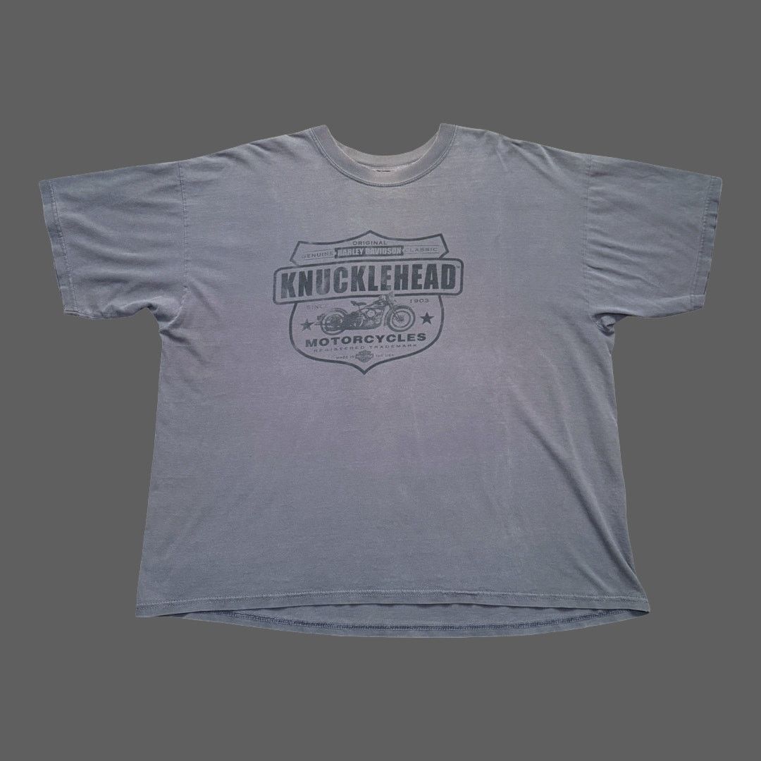 Harley Davidson Harley Davidson Knucklehead Faded Gray Distressed Size XXL Size US XXL / EU 58 / 5 - 1 Thumbnail
