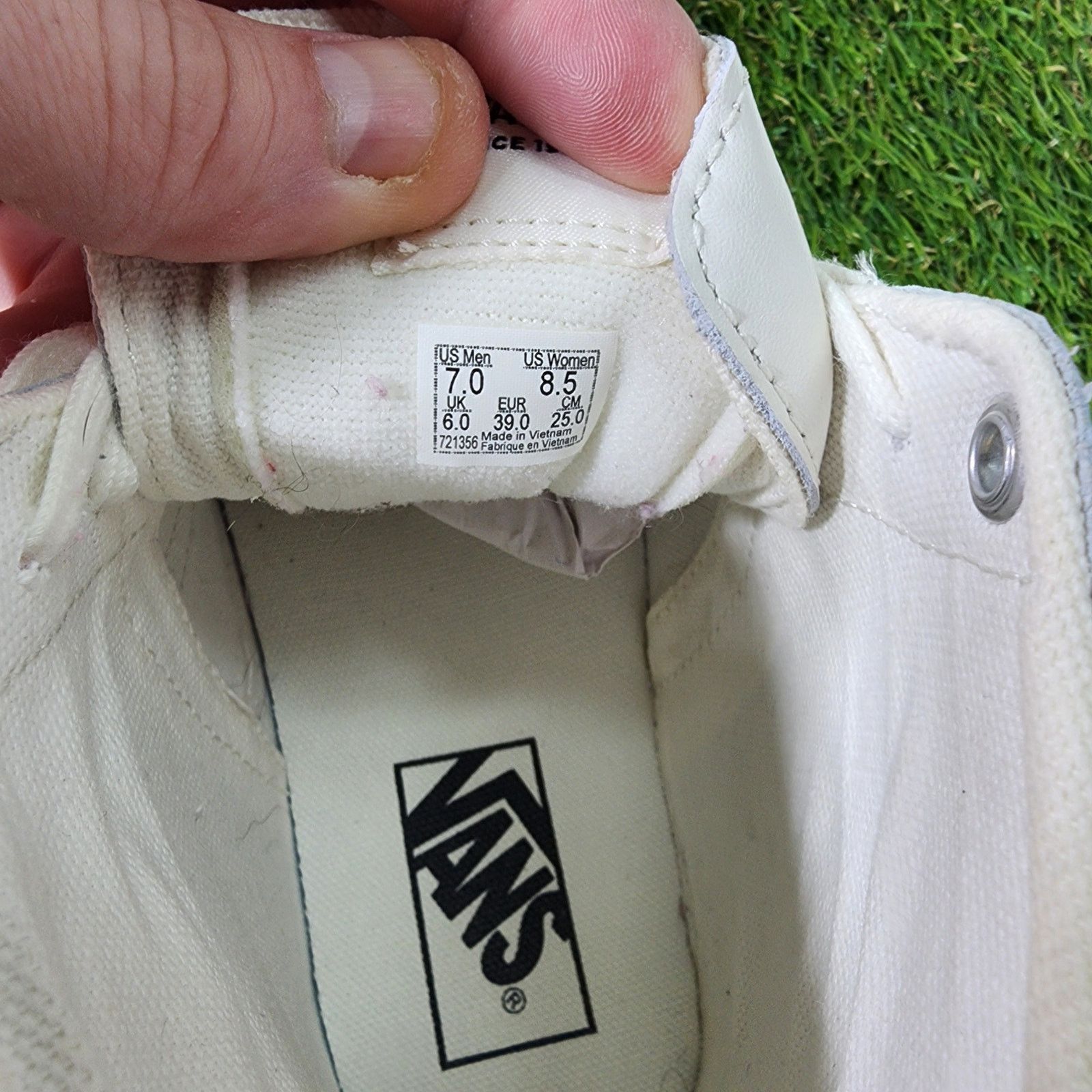 Vans Vans Sk8 Hi Pro Leather White High Top Sneakers Size US 8.5 / IT 38.5 - 5 Thumbnail