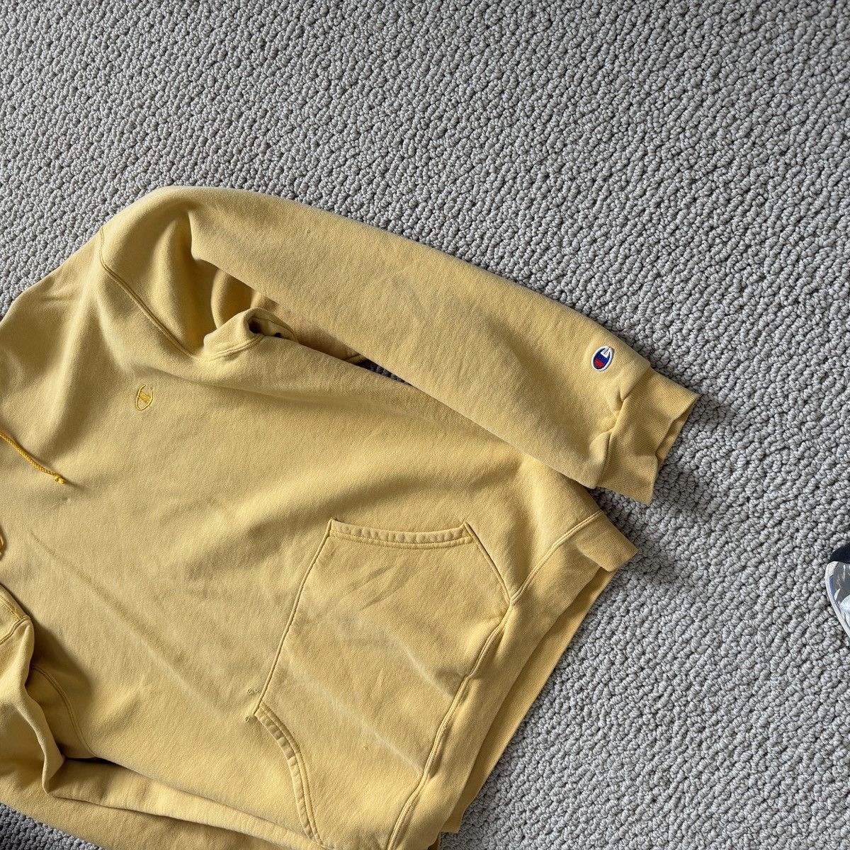 Champion Vintage Washed Yellow Champion Hoodie Size US L / EU 52-54 / 3 - 6 Thumbnail