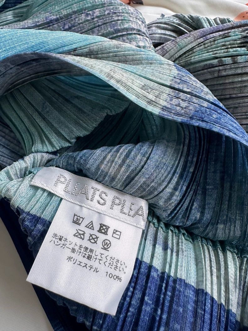 Issey Miyake Issey Miyake size:3 Blue pleated horizontal spring top Size XS / US 0-2 / IT 36-38 - 7 Thumbnail