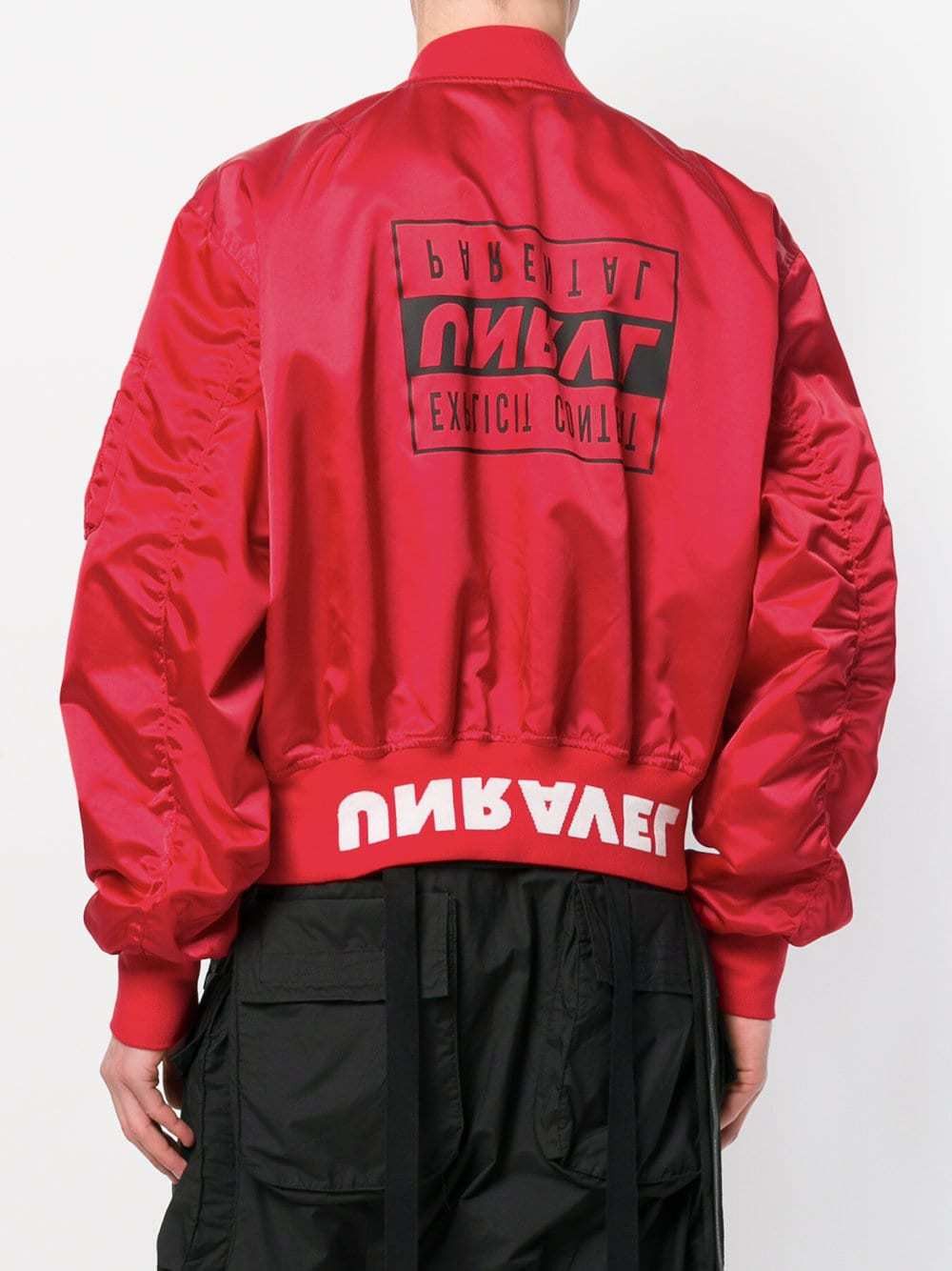 Ben Taverniti Unravel Project Explicit Content Red Bomber Jacket Size US M / EU 48-50 / 2 - 7 Thumbnail