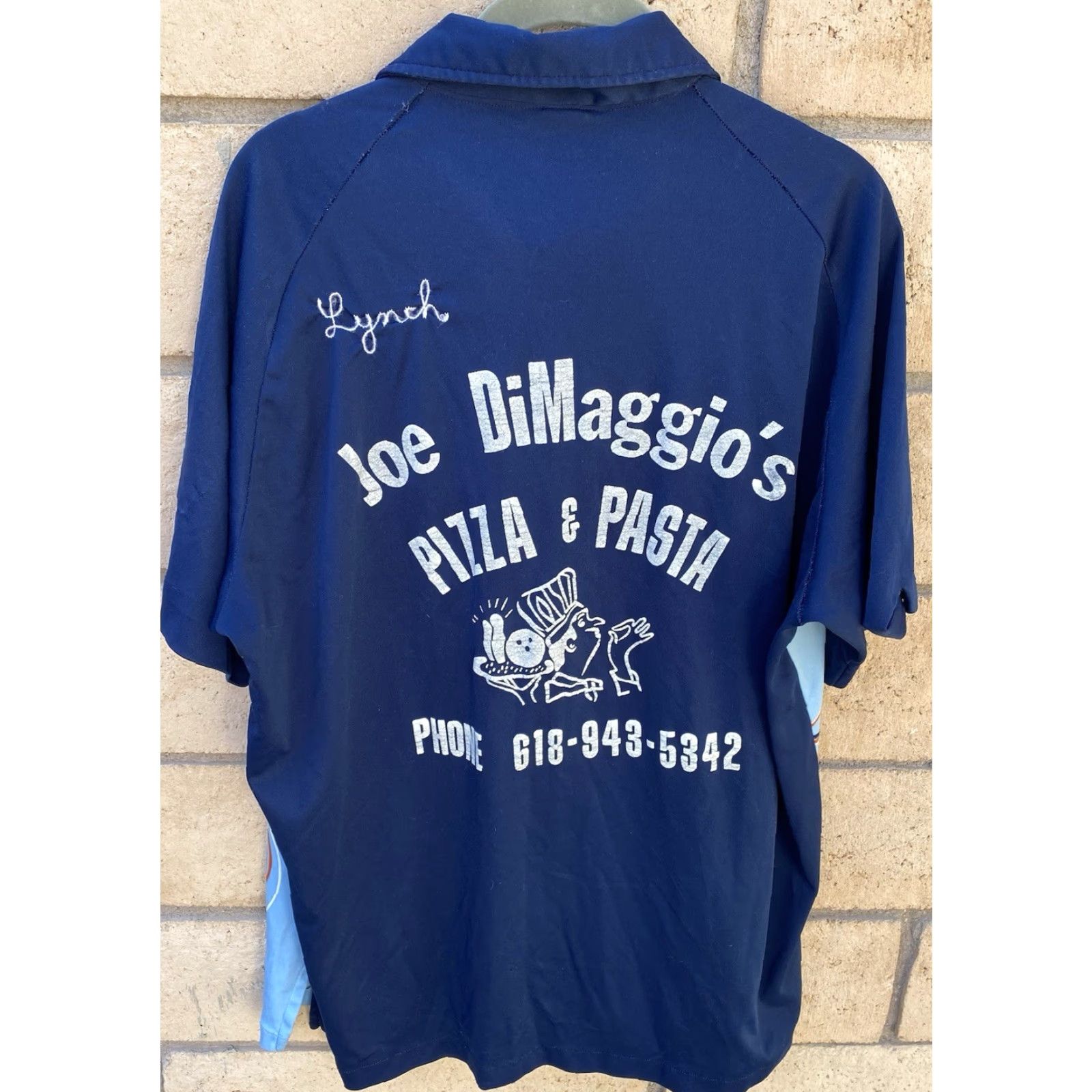 Vintage VINTAGE Bowling Shirt Joe DiMaggios Pizza & Pasta Chain Stitch John Size XL Polo, Rugby Blue Mens XL Size US XL / EU 56 / 4 - 5 Thumbnail