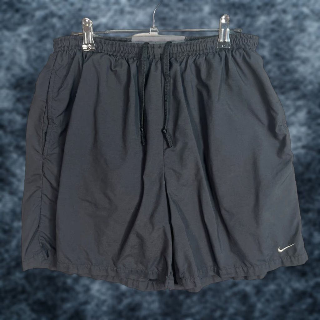 Nike Nike Mens Small Black Nylon Athletic Shorts w/ Liner & Drawstring Running Size US 29 - 1 Thumbnail