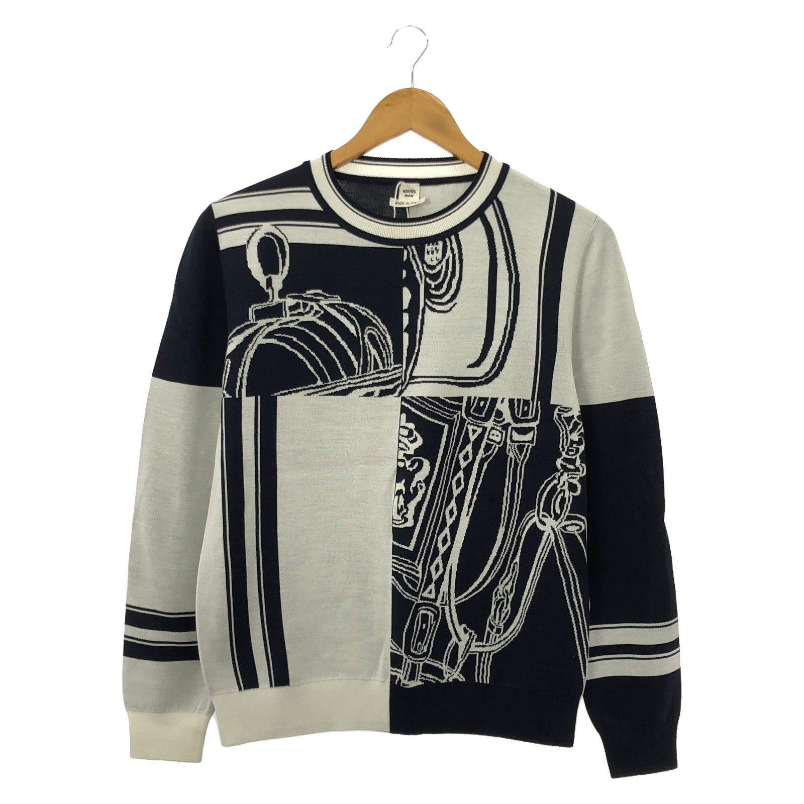 Hermes Hermes Sweater Knit Silk Black Size ONE SIZE - 1 Thumbnail