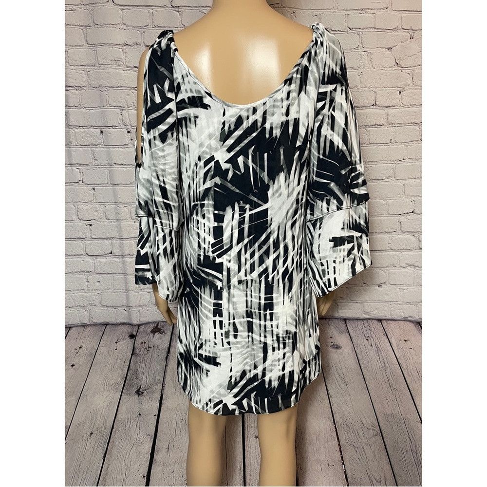 Parker Parker Agave Cold Shoulder Black White Mini Dress Size S Size S / US 4 / IT 40 - 5 Thumbnail