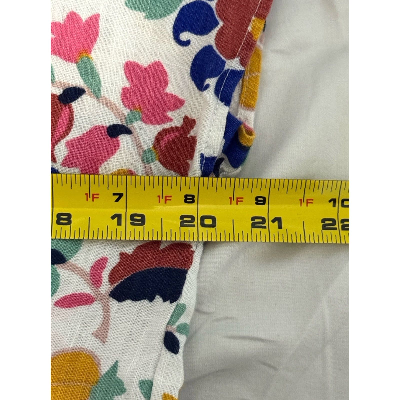 Boden VINTAGE Boden Women Blouse Size 10 Linen Floral V-Neck Short Sleeve Casual Spring Summer Fall Size L / US 10 / IT 46 - 5 Thumbnail