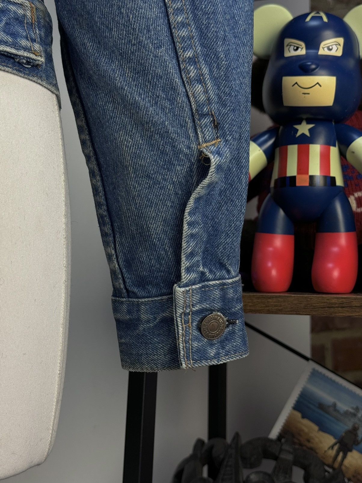 Levi's × Vintage LEVIS Vintage Made in USA Short Jeans Denim Jacket Size S / US 4 / IT 40 - 9 Thumbnail