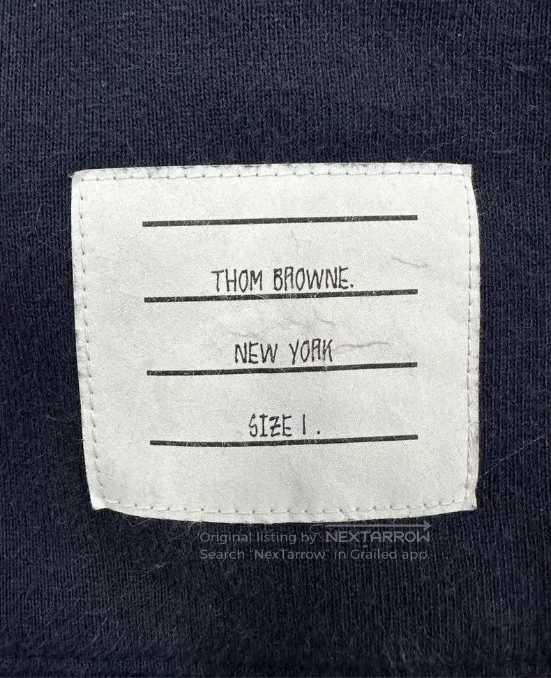 Thom Browne Thom Browne Navy Blue Striped Four Bar Zip Hooded Sweatshi Size US S / EU 44-46 / 1 - 3 Thumbnail