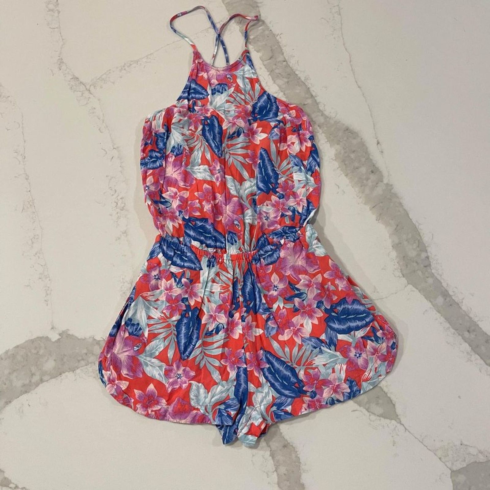 American Eagle Outfitters American Eagle Sleeveless Floral Print Romper Women's XXS Size 24" / US 00 / IT 34 - 1 Thumbnail