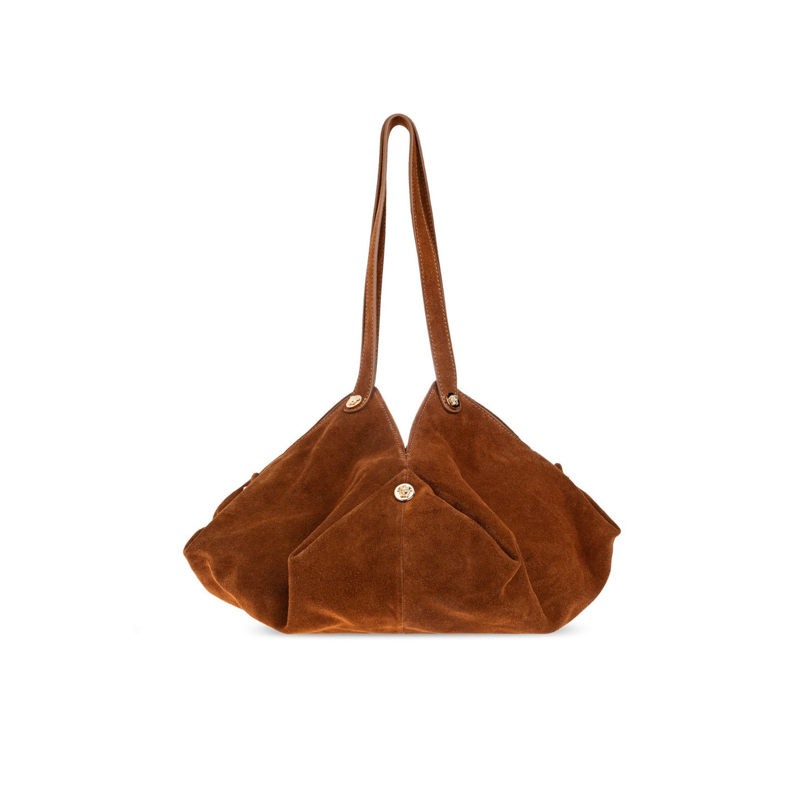 Versace VERSACE Protea Brown Suede Top Handle Bag New & Authentic Size ONE SIZE - 3 Thumbnail