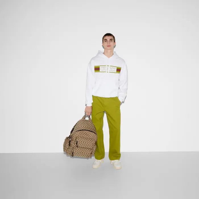 Gucci oc11z0226 Embroidered Cotton Hooded Sweatshirt in White Size US XXS / EU 40 - 6 Thumbnail
