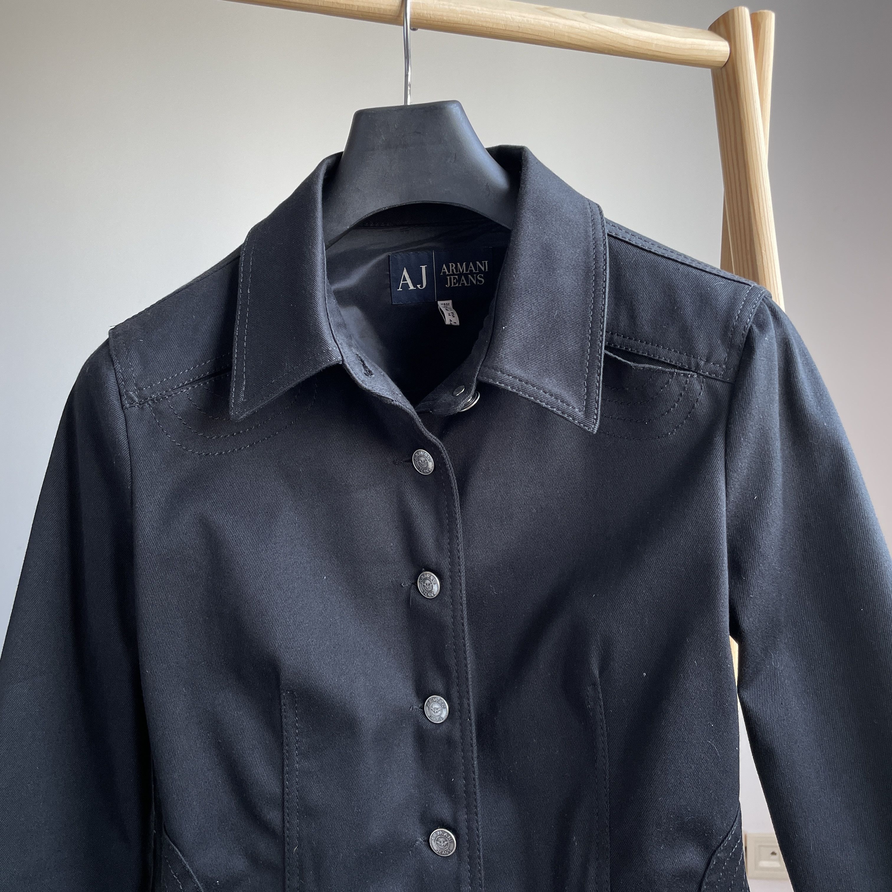 Armani Armani Jeans Vintage 00's Womens Cropped Fitted Jacket Size XL / US 12-14 / IT 48-50 - 3 Thumbnail