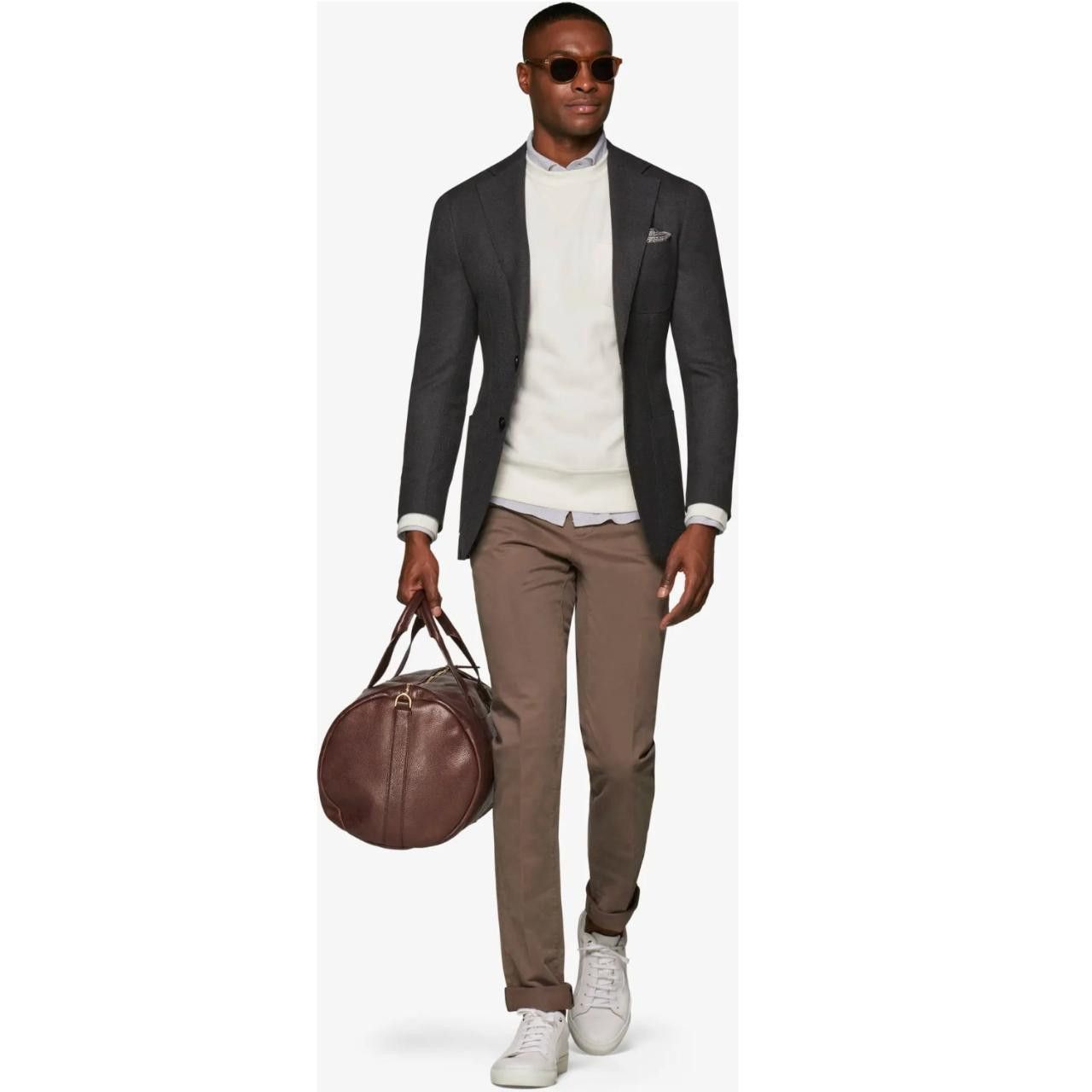 Suitsupply SuitSupply FW17 Cerruti grey wool traveler sport coat 34R Size 34R - 1 Thumbnail