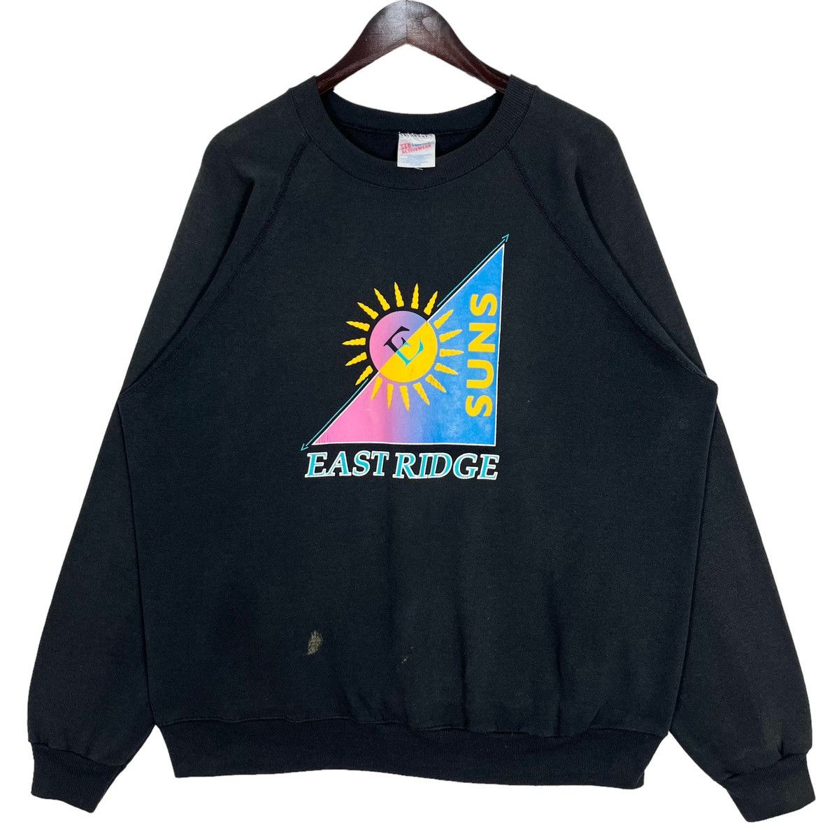 image of Hanes x Vintage 90’S East Ridge Suns Crewneck Sweatshirt in Black, Men's (Size 2XL)