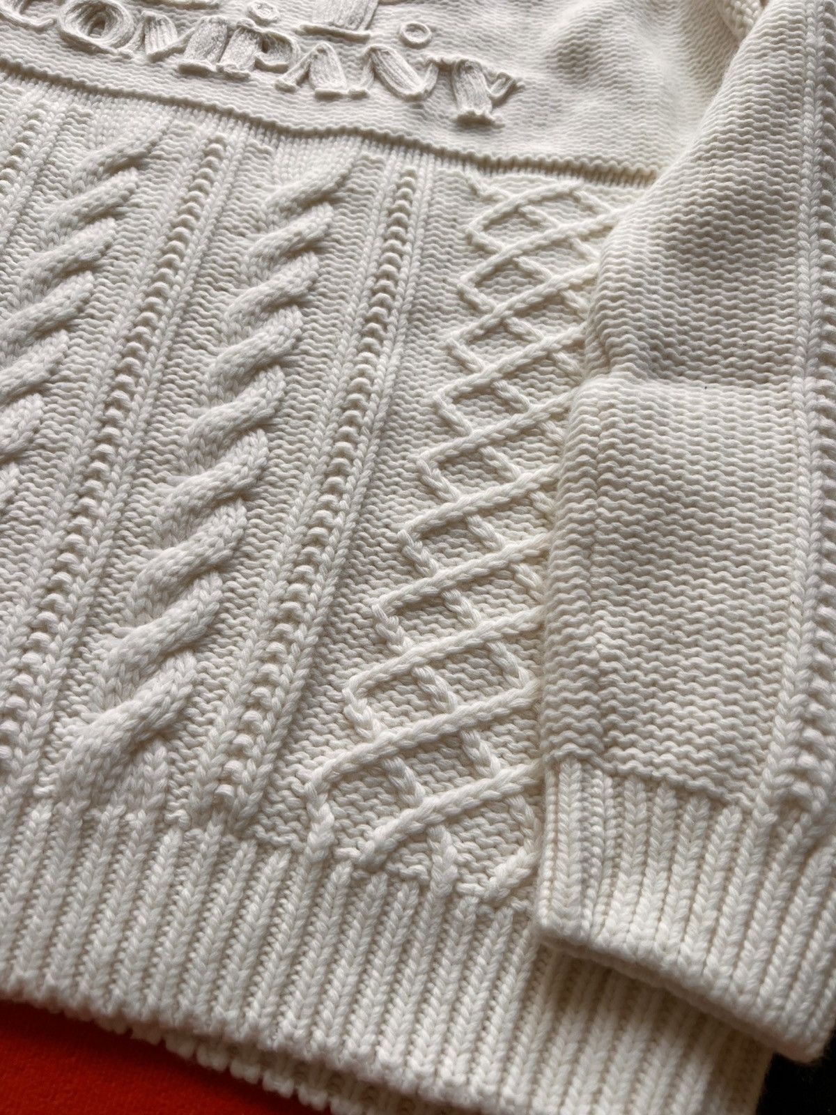 C.P. Company L C.P. Company Cable Knit Sweater Off White pullover jumper Size US L / EU 52-54 / 3 - 22 Thumbnail