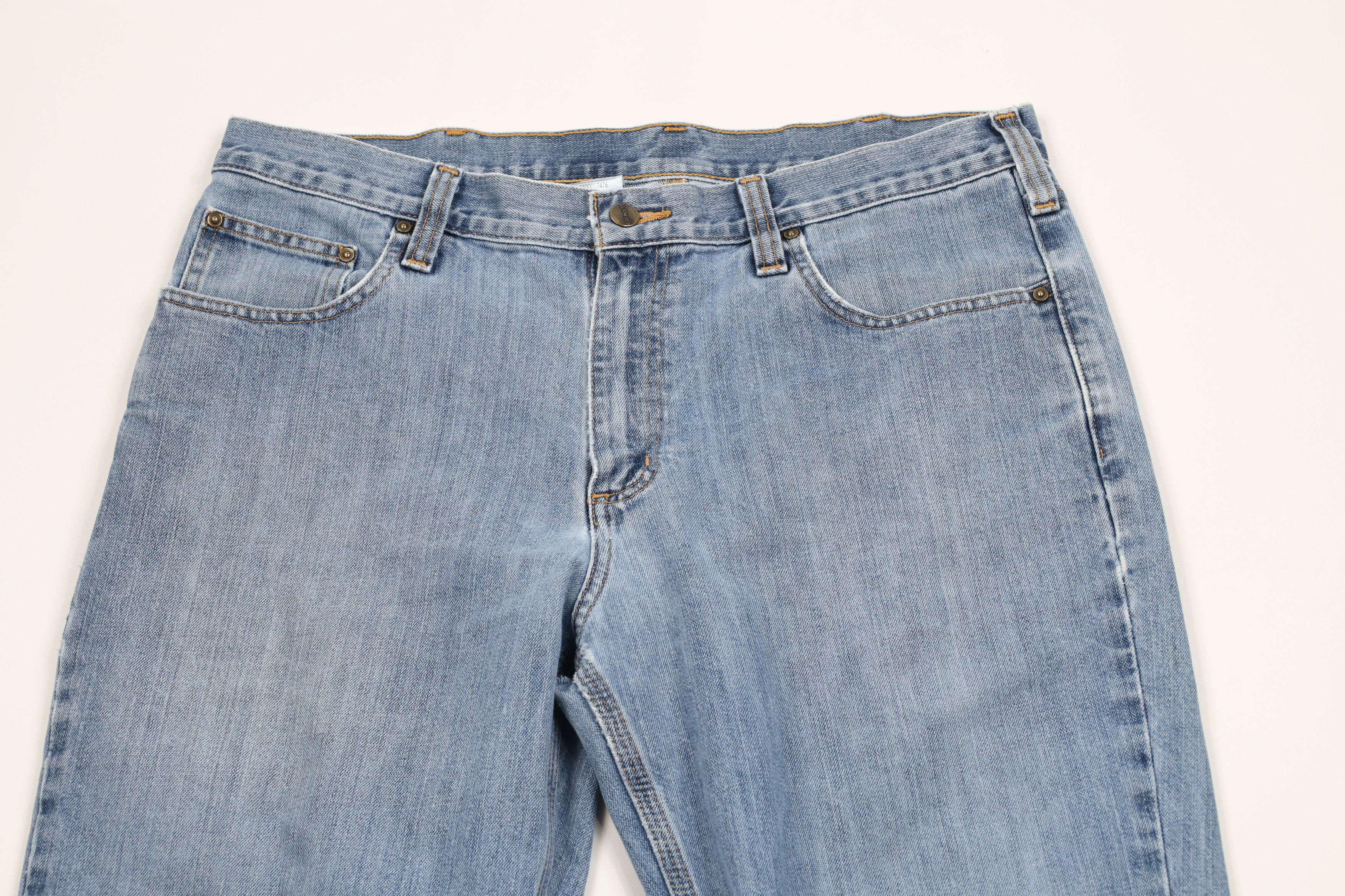 Carhartt × Vintage Vintage Y2K Carhartt Spell Out Relaxed Fit Denim Jeans Blue Size US 36 / EU 52 - 2 Thumbnail