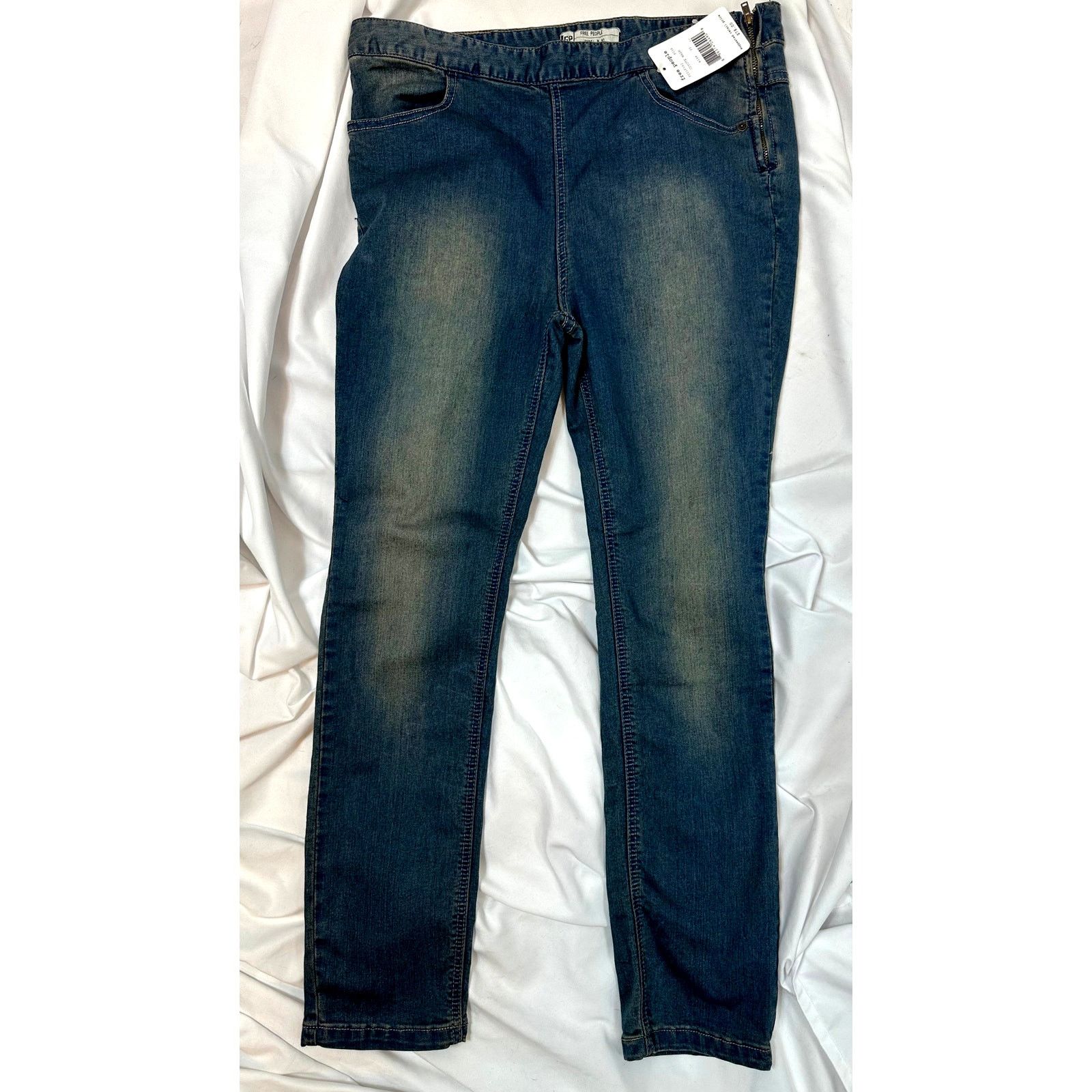 Free People Free People Pull On Side Zipper Coyote Wash Jeans 30 Size 30" / US 8 / IT 44 - 2 Thumbnail