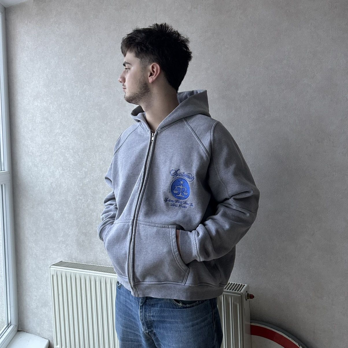 Systemic Systemic Yeezy Gap Fit Melange Balance Cropped Zip Hoodie Size US L / EU 52-54 / 3 - 2 Thumbnail
