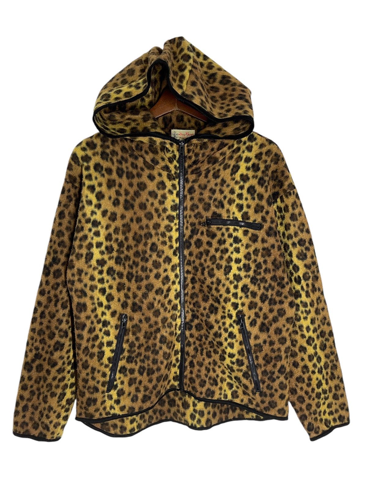 Dry Bones RARE DRY BONES LEOPARD ALLOVER FLEECE HOODIE Size US M / EU 48-50 / 2 - 2 Thumbnail
