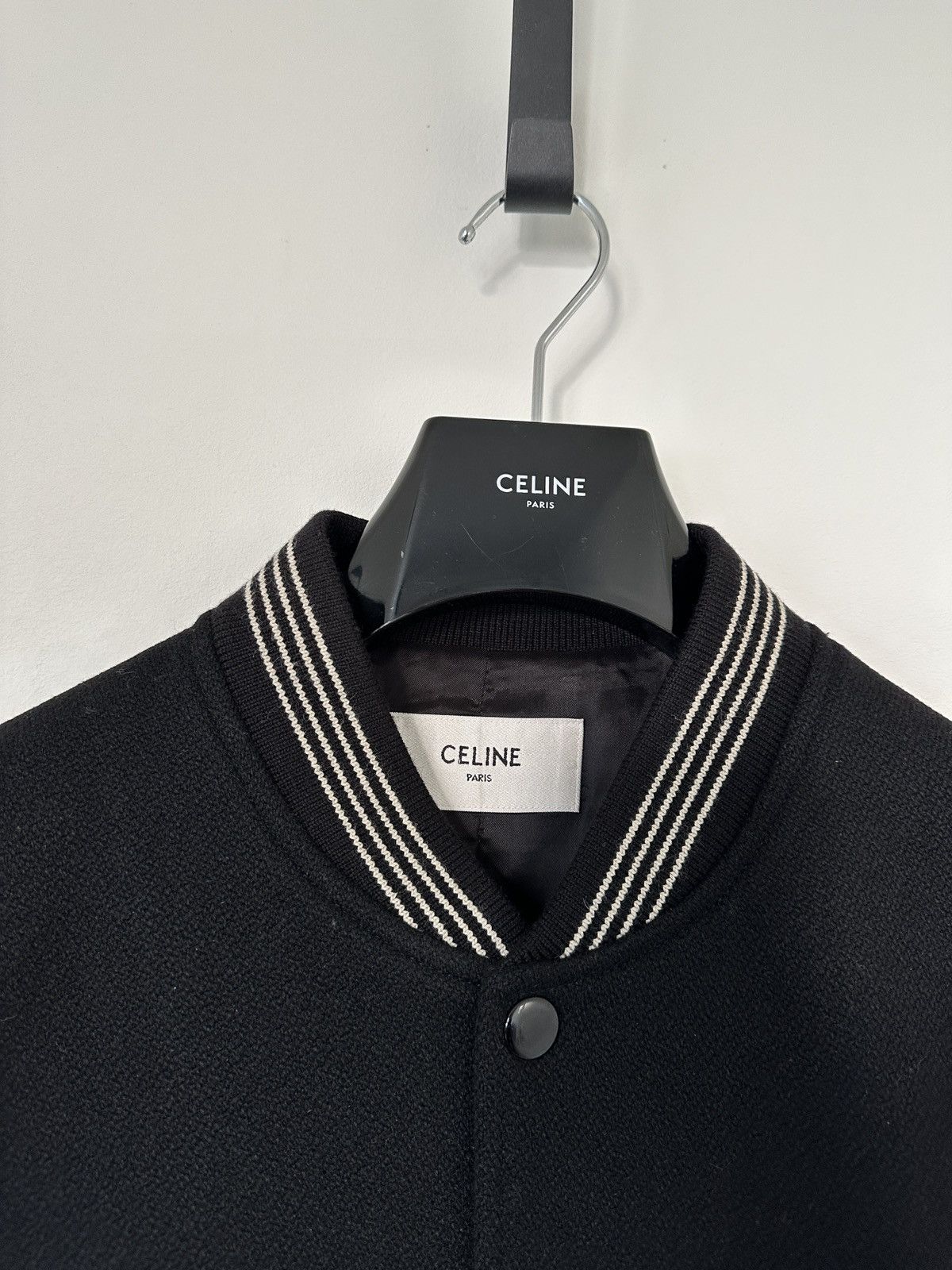 Celine Celine teddy varsity jacket black leather Hedi Slimane Size US M / EU 48-50 / 2 - 5 Thumbnail