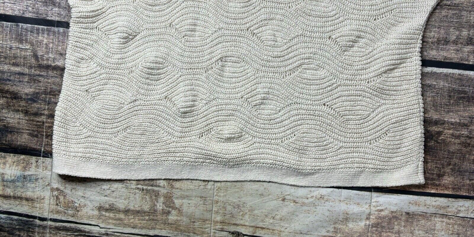 Other J Jill Sweater Women's XL Chunky Knit 3/4 Sleeve Wavy Cotton Size XL / US 12-14 / IT 48-50 - 7 Thumbnail