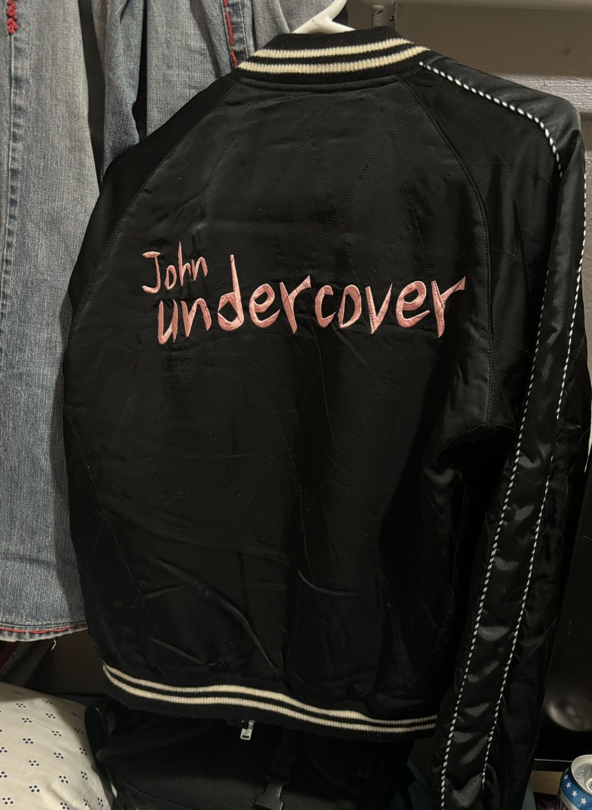 Japanese Brand × John Undercover × Vintage John Undercover Yokosuka Satin Jacket - -DMC Size US S / EU 44-46 / 1 - 3 Thumbnail