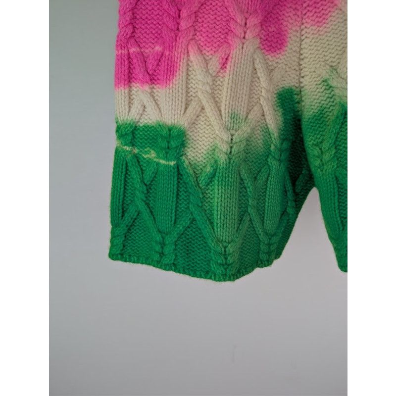 The Elder Statesman o1rshd1 Dip Dye Chunky Knitwear Shorts in Ivory/ Gecko/ Pink Size US 34 / EU 50 - 12 Thumbnail