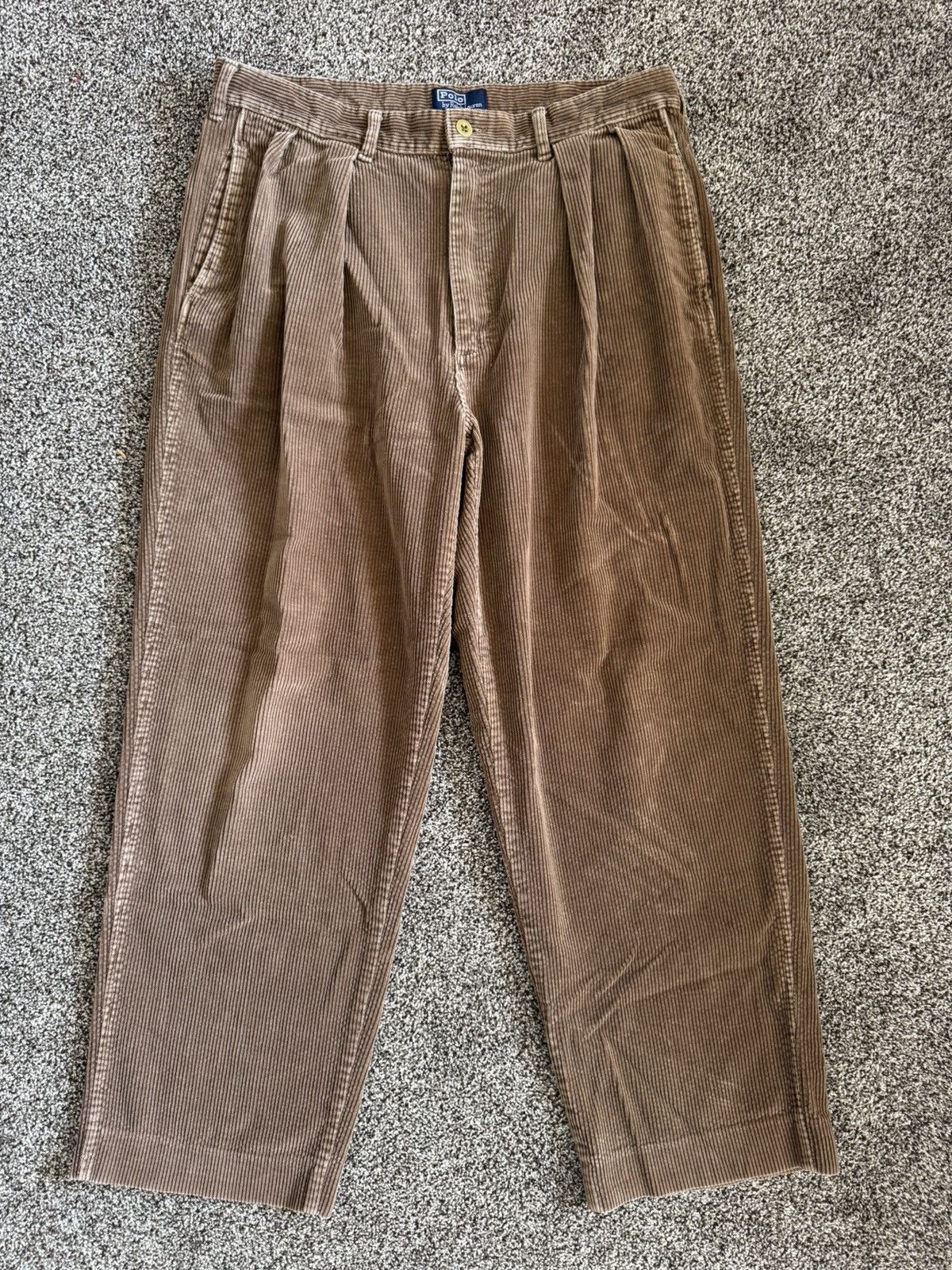 Vintage 90s Ralph Lauren Polo Corduroy Pants Brown USA 32/28