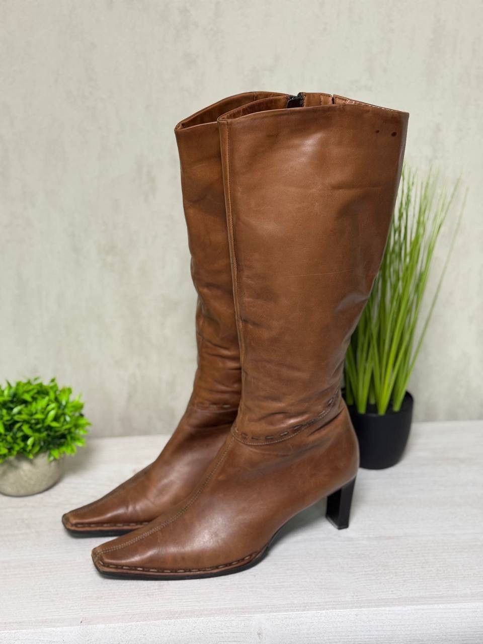 Hypebeast Women Knee High Boots Leather Thin High Heels Boots Shoes Size US 11 / IT 41 - 4 Thumbnail