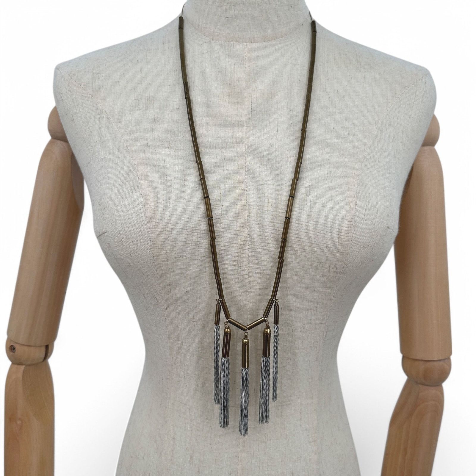 Banana Republic Banana Republic Chain Tassel Statement Necklace Size ONE SIZE - 1 Thumbnail