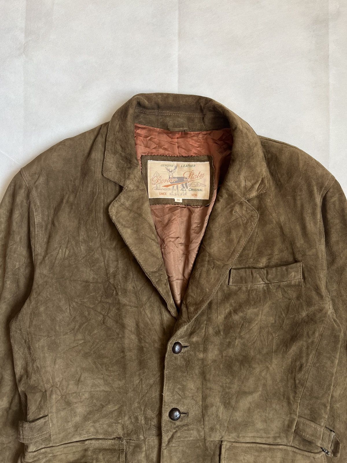 Genuine Leather Border State Suede Genuine Leather Brown Jacket Size US M / EU 48-50 / 2 - 7 Thumbnail