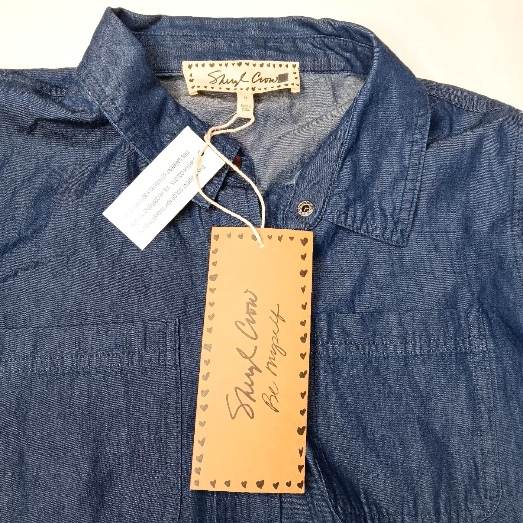Vintage VINTAGE Cheryl Crow Be Myself Women’s Chambray Long Sleeve Snap Shirt Medium Blue Butterfly EUC Size M / US 6-8 / IT 42-44 - 7 Thumbnail